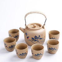 Wood Fired Teapot Set, Ceramic, Landscape Home