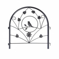 Wrought Iron Fence Panel Decorative Garden Border Waterproof Interlocking Landscape Fence for Yard, Park