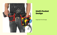 Durable tool pouch with belt