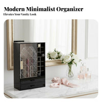 Makeup Box with Drawers particleresistant Cosmetic Holder Large Capacity for Vanity Top