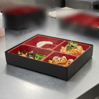 Square Japanese Bento Box ABS Plastic Food Container Melamine Liner
