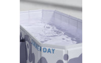 No-Inflation Rectangular Frame Pool Easy-Setup Rectangular Pool Portable Puncture-Resistant for Backyard