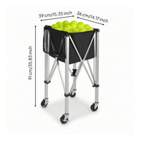 Tennis Ball Cart Wheeled Tennis Training Assistant Equipment for Training Practices