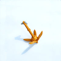 Blue Plastic-Coated Folding Umbrella Anchor for Fishing Boats and Kayaks
