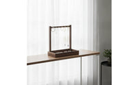 Desktop Jewelry Stand with Finger Band Holder Tray Wooden Jewelry Organizer with Hooks Open-Frame Necklace Holder with Tray Vertical for Women, Vanity, Dresser, Bedside Table