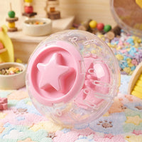 Quiet 17cm Hamster Ball with Sky Design, Enclosed Hamster Ball for Dwarf Hamsters and Guinea Pigs, Freestanding Exercise