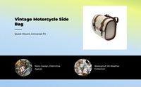 Waterproof leather motorcycle saddlebag