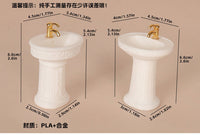 Miniature Bathroom Sink and Mirror Dollhouse Accessory