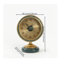 Desktop Clock with Pedestal Base Compact Timepiece Silent for Bedside Table