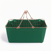 Wire-Grid Shopping Basket Sturdy Carbon Steel Basket Lightweight