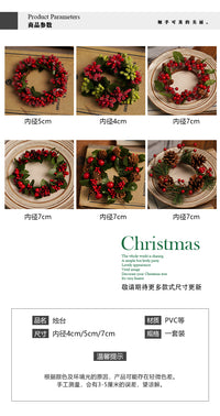 圣诞节礼物新款小花环烛台桌面布置摆件平安夜烛光晚餐配件装饰品