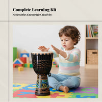 African Hand Drum, Leather Skin, Hardwood, Children, Practice, Random Color