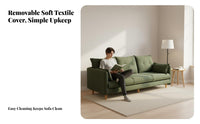 Cream look Upholstered 2-Seater Sofa Minimalist Design Dumpling Sofa Removable and cleansable Cover Small Couch Comfortable for Apartment Dwellers, residents, Young Adults, Bedroom, Studio, Lounge Area, awayice