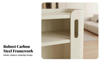 2-Tier Rolling Side Table Multi-Functional 2-Tier Rolling Table space-efficient Design
