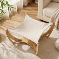 Feline Lounger Bed Open Weave Pet Furniture Elevated Design