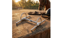 H-Shaped Silver-Coated Finish Two-Jointed Bit Comfortable Bridle Bar Animal Gear