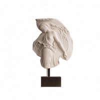 Female Relief Sculpture Elongated Sculpture with Metal Rod Decorative Woman Statue for Mantel