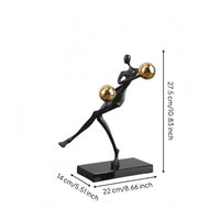 Metal Abstract Figure Sculpture Balancing Figure Statue Minimalist Style Abstract Metal Statue