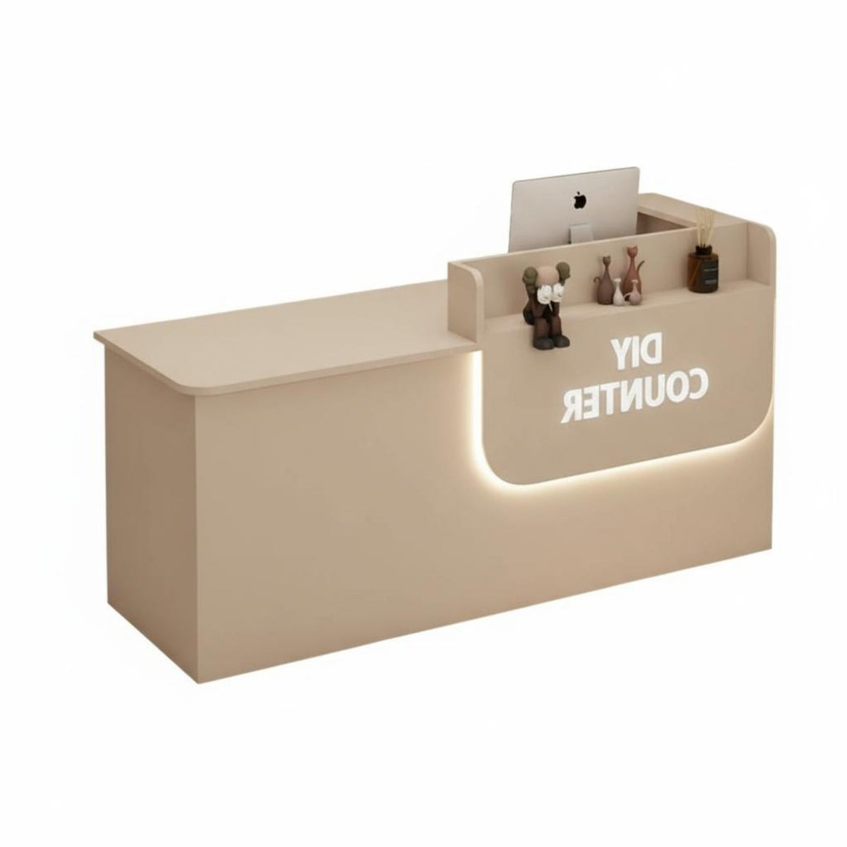 Retail Checkout Counter Modern Ier Counter Sturdy Construction Payment Station Spacious Storage Easy to Clean Suitable for Clerks Receptionists Boutique Lobby