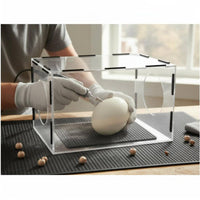 High Clarity Acrylic Grinding Dust Box Clear Vision Acrylic Dust Cover Box Safety Protection Transparent Grinding Guard Easy Cleaning for Crafters, Hobbyists, Jewelry Makers, Desktop, Craft Room