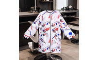 Stylist Jacket Long-Sleeve Barber Coat Printed for Hairdressers