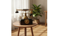 Creative Vintage Telephone Decor Sturdy Decorative Phone with Rotary Dial Sturdy Industrial Telephone Model Stable for Office Desk, Photo Studio