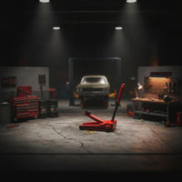 1/64 Scale Miniature Floor Jack Low-Clearance Floor Jack Detailed Garage Workshop Model Sturdy for Collectors