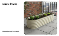 Weather Resistant Metal Raised Garden Bed Large Planting Space Raised Garden Bed Easy Assembly Galvanized Steel Planter Unsealed Bottom Design for Gardeners, Homeowners, Hobbyists, Balcony, Outdoor, Backyard, Greenhouse