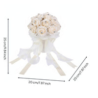 2 Pieces Champagne Blossom Flower Arrangement Handmade Crystal Blossom Flower