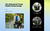 Large water resistant motorcycle trunk