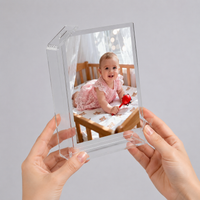 Acrylic Photo Frame, Transparent L-Shaped Self-Standing Photo Frame, For Travel, Graduation Souvenir