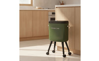 Slim Trash Bin with Wheels Glossy Wheeled Trash Can Ergonomic Waste Container Heavy-Duty for Kitchen, Home