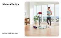 Muscle Relaxation Vibration Plate Exercise Machine Sturdy Design Whole Body Vibration Platform Home Exercise Belt Vibrator for Seniors, Women, Adults, Workout, Recovery, Living Room