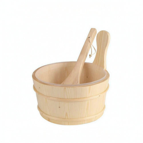 Sauna Vessel and Ladle Set Long-Handled Sauna Vessel with Scoop Spa-Like
