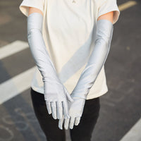 Summer UV Protection Full Finger Ice Silk Arm Sleeves for Driving & Outdoor Activities