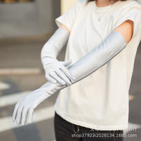 Summer UV Protection Full Finger Ice Silk Arm Sleeves for Driving & Outdoor Activities