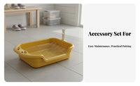 Dog Litter Box with Steel Mesh Detachable Design Dog Potty Tray with Grate Mesh Training Toilet Portable Pet Pee Pad Holder