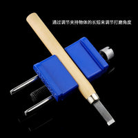 蓝色手动磨刀定角器 磨凿子 刨刀扁铲木工凿轴承滚轮木工用工具