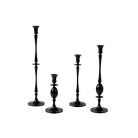 4 Pieces Taper Candle Holders Glossy Candlesticks with Round Bases Elegant Candlestick Holder for Homeowners