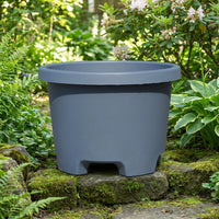 Plant Pots with Drip Tray and Plant Trays, Resin Heavy Duty Indoor Saucer for Garden Plants, Raised Feet and Drainage for Floor Standing Use
