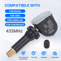 4-Piece Tire Pressure Monitoring Sensor Set for Chevy GMC Cadillac
