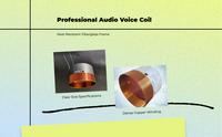 Subwoofer Voice Coil, High-Power Copper Wire, Fiberglass,