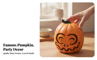 Decorative Pumpkin Light Festive Jack-O'-Lantern Light Spooky Pumpkin Lamp Speckled for Home Decor, Halloween Parties, Bar Displays