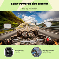 Solar-powered tire pressure monitor
