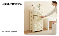 Multi-Tier Side Table Space-Saving Nightstand See-Through Drawers for Homeowners