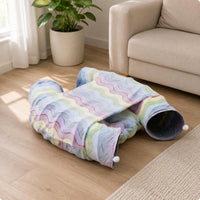 Kitten Tunnel Nest Enclosed Design Kitten Cave Bed Comfortable for Indoor