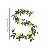 Artificial Lemon Vine Garland Easy to Shape Lemon Foliage Garland Reusable