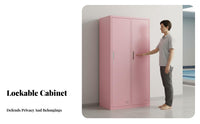 Secure Lock Employee Locker High Security Lockable Steel Cabinet Rust-Proof Metal Employee Locker Large Capacity for Employees, Gym-Goers, Students, Dormitory, Office, School