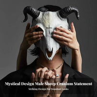 edgy goat prong face covering for all genders pronged Monster face covering Large curved protrusions for Adults, Teenagers