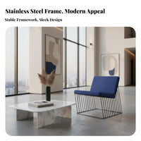 Continuous Line Armchair Sculptural Form Upholstered Armchair dense-cushiseamlessd Foam
